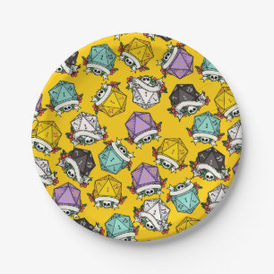 Plato De Papel Patrón de juego de dados D20