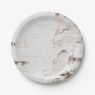 Plato De Papel Patrón de la corteza de Birch