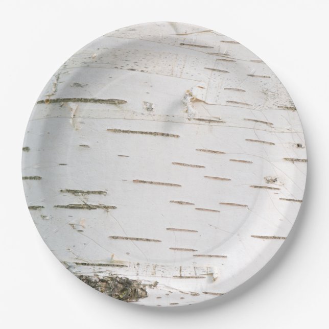 Plato De Papel Patrón de la corteza de Birch (Anverso)