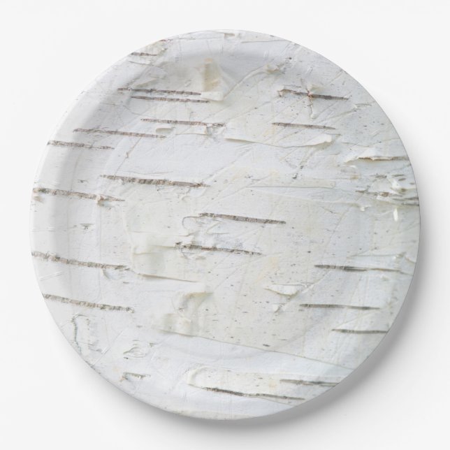 Plato De Papel Patrón de la corteza de Birch (Anverso)