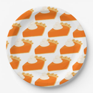 Plato De Papel Patrón de la tubería de calabaza