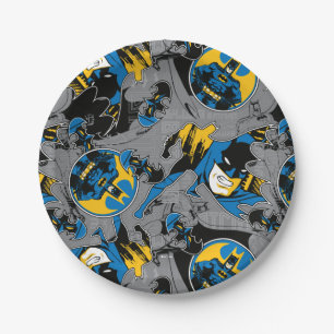 Plato De Papel Patrón de lanzamiento a toda velocidad de Batman