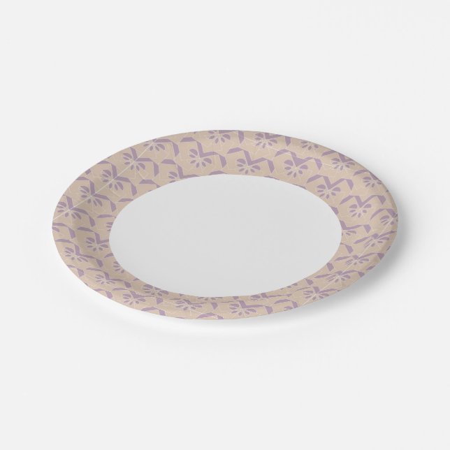 Plato De Papel Patrón de lavanda hacia abajo (Angular)
