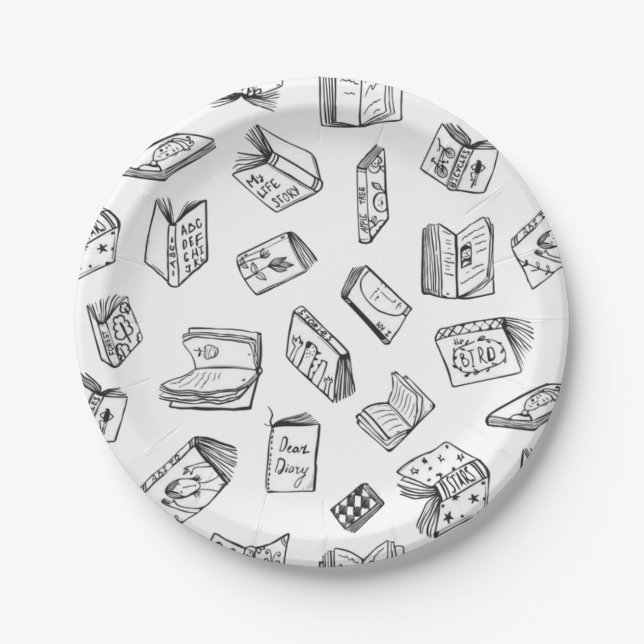 Plato De Papel Patrón de libro (Anverso)