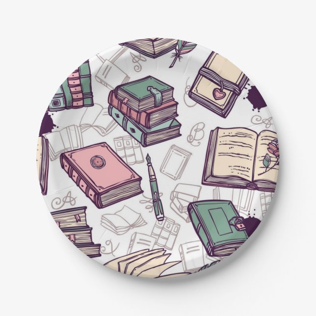 Plato De Papel Patrón de libro (Anverso)