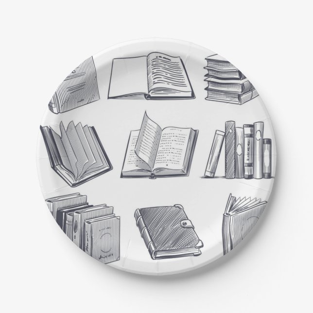 Plato De Papel Patrón de libro (Anverso)