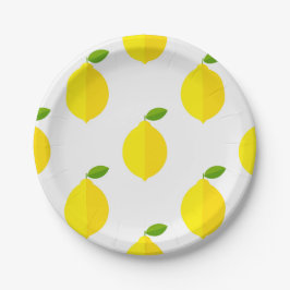 Plato De Papel Patrón de limón