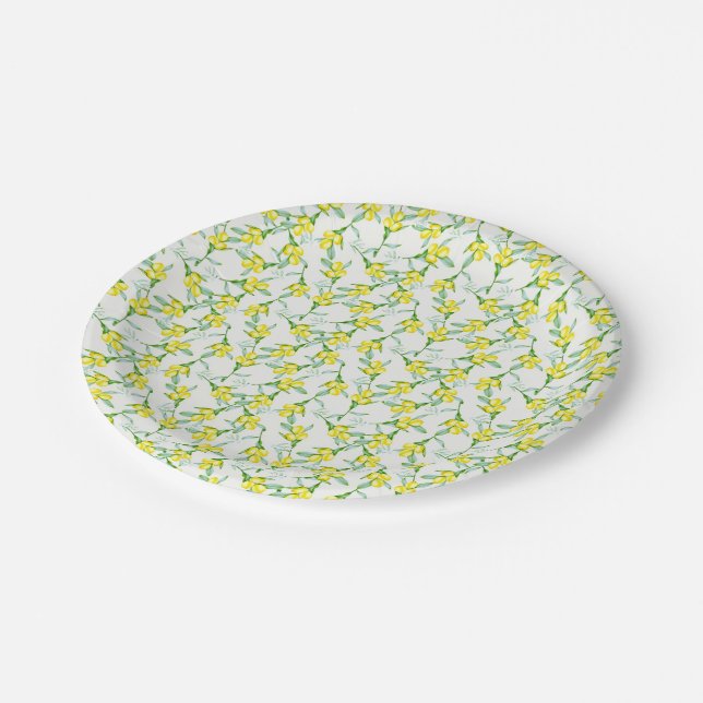 Plato De Papel patrón de limones  (Angular)