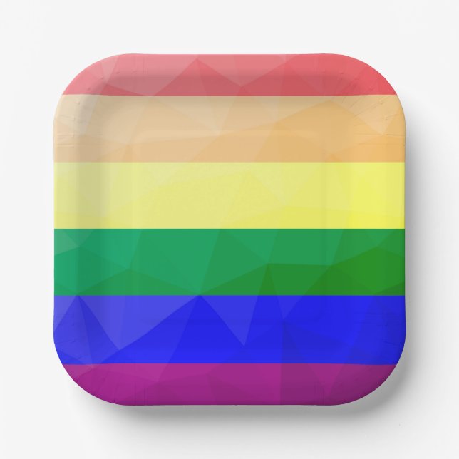 Plato De Papel Patrón de malla geométrica de las líneas de arco i (Anverso)