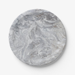 Plato De Papel Patrón de mármol