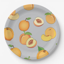 Plato De Papel Patrón de melocotón 6