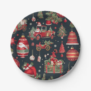 Plato De Papel patrón de navidades