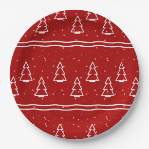 Plato De Papel Patrón de navidades 116