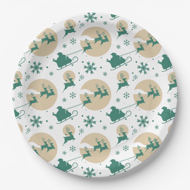 Plato De Papel Patrón de navidades 118 (Anverso)