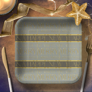 Plato De Papel Patrón de Navidades de los tonos de la tierra#35b 