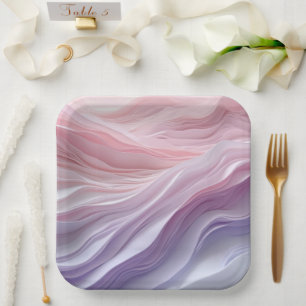 Plato De Papel Patrón de onda de calado para paquetería