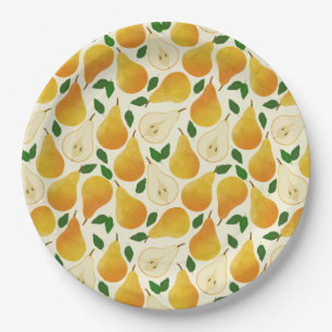Plato De Papel Patrón De Oros De Oro