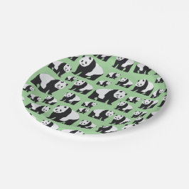Plato De Papel Patrón De Oso De Panda Cuta