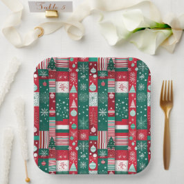 Plato De Papel Patrón de papel de ajuste de Navidades clásicos