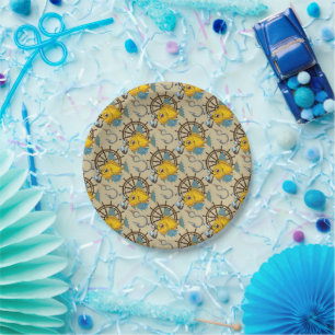 Plato De Papel Patrón de peces del capitán del mar