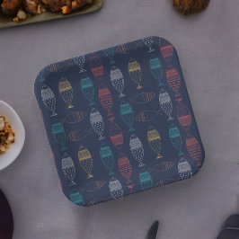 Plato De Papel Patrón de Personalizado de peces