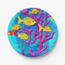 Patrón de pescado tropical sin foco