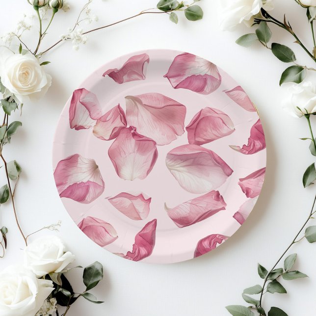 Plato De Papel Patrón de pétalos de Rosa Petales y Brida Prosecco (Subido por el creador)