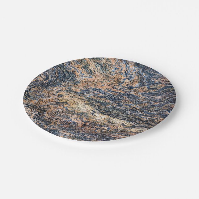 Plato De Papel Patrón de piedra natural (Angular)