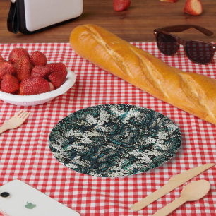 Plato De Papel Patrón de piel de serpiente