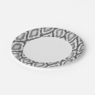 Plato De Papel Patrón de piel de serpiente pitón