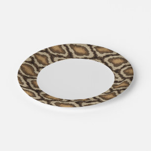 Plato De Papel Patrón de piel de serpiente pitón 2
