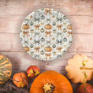 Plato De Papel Patrón de plegado de otoño