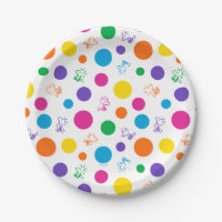 Patrón de punto de polka arcoiris de Woodstock