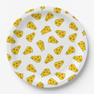 Plato De Papel Patrón de queso curado