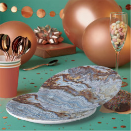 Plato De Papel Patrón de roca de Lace Agate