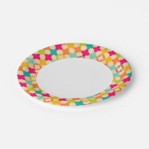 Plato De Papel Patrón de rosette medieval de época