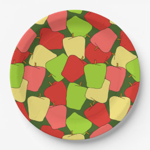 Plato De Papel Patrón de salto de Apple