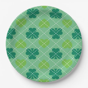 Plato De Papel Patrón de Shamrock