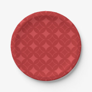 Plato De Papel Patrón de shippo rojo