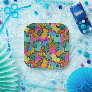 Plato De Papel Patrón de siluetas de animales