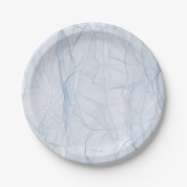 Plato De Papel Patrón de sombra azul