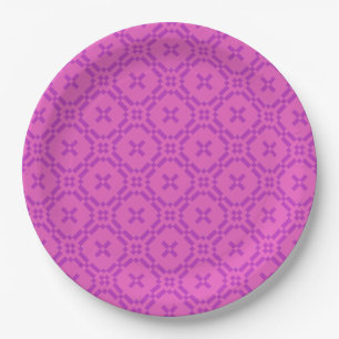 Plato De Papel Patrón de tapiz galés, placa de papel rosa de Moda