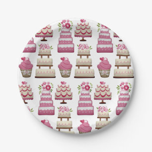 Plato De Papel Patrón de tartas de Boda en niveles