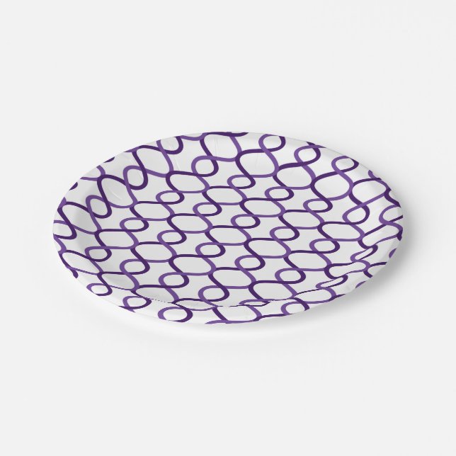 Plato De Papel Patrón de tejido marroquí (Angular)