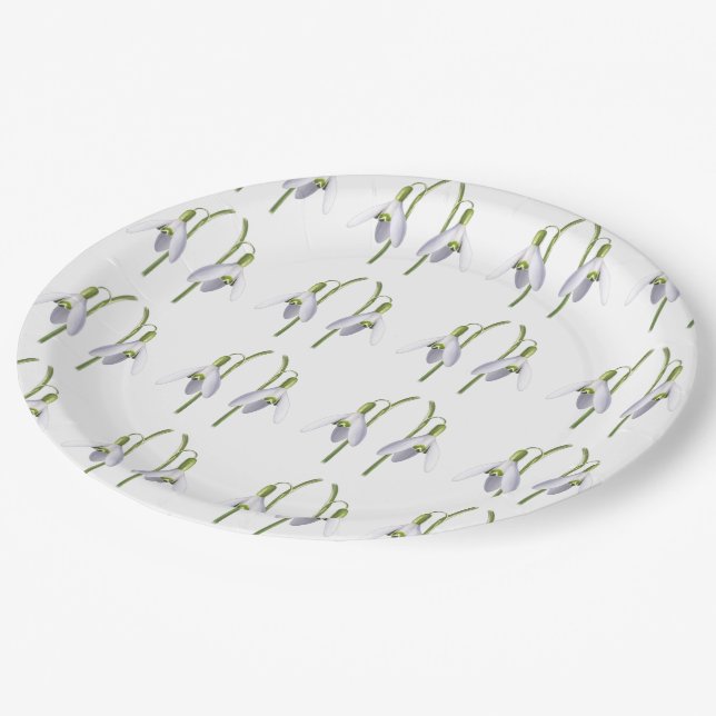 Plato De Papel Patrón de tela de Snowdrop. (Angular)