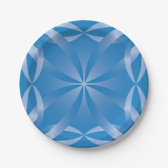 Plato De Papel patrón de topacio azul (Anverso)
