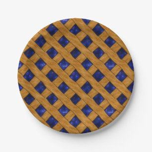 Plato De Papel Patrón de toro azul para panaderos