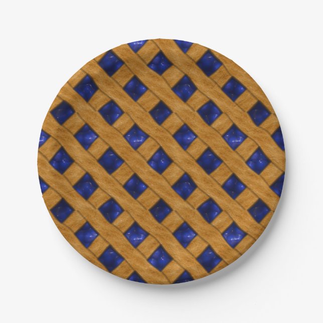 Plato De Papel Patrón de toro azul para panaderos (Anverso)
