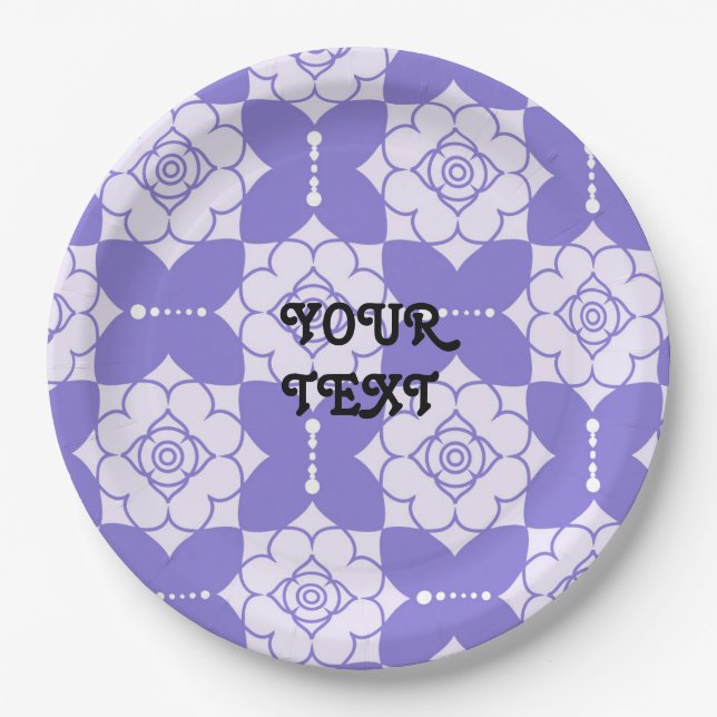 Plato De Papel Patrón de Vintage elegante (Anverso)