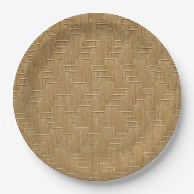 PLATO DE PAPEL PATRÓN DE WICKER (Anverso)